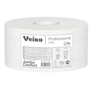 Бумага туалетная "Jumbo Comfort" в средних рулонах, 2 слоя, 1 рулон, 150 м