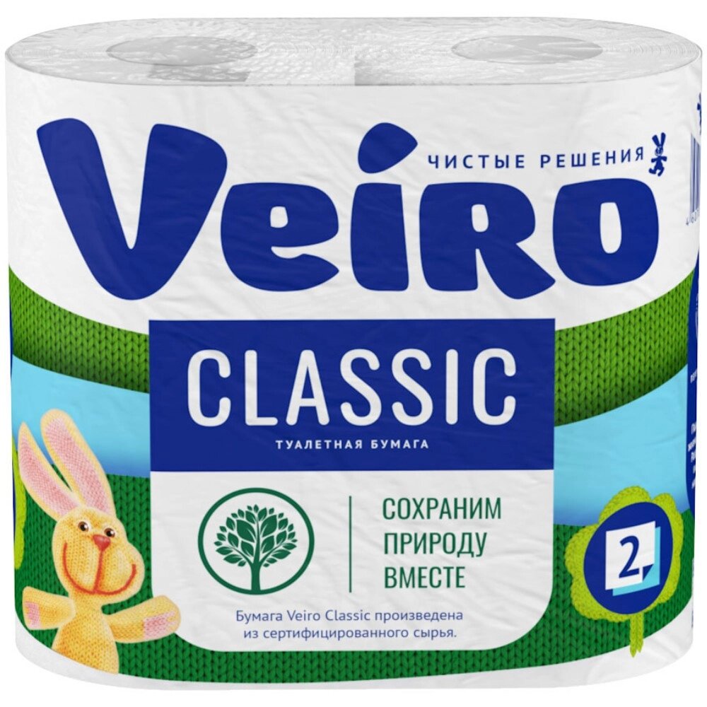 Бумага туалетная "Veiro Classic", 2 слоя, 4 рулона от компании «Офистон маркет» - фото 1