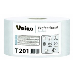 Бумага туалетная Veiro "Professional Comfort", 1 слой, 1 рулон, 200 м