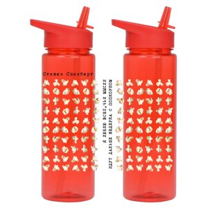 Бутылка для воды "Speedy. Стивен Спилберг", 700 мл, прозрачный, красный
