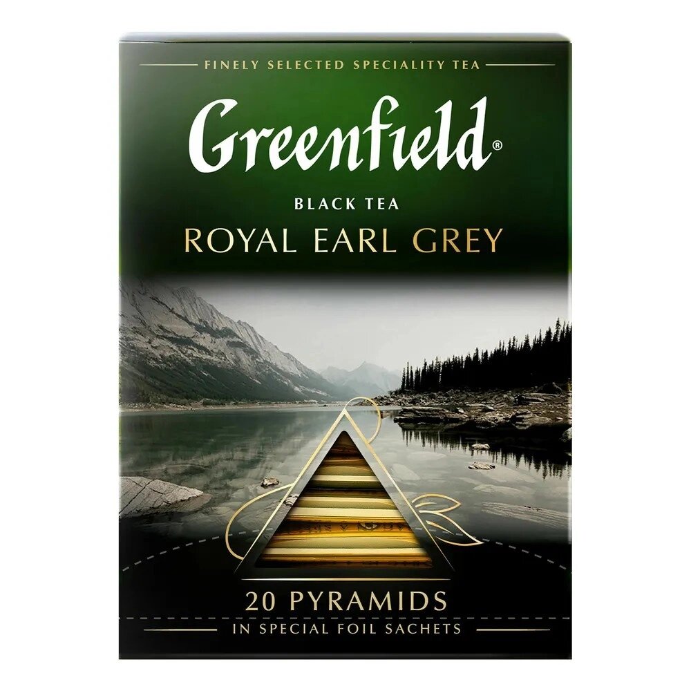 Чай черный Greenfield "Royal Earl Grey", в пирамидках, 20 шт от компании «Офистон маркет» - фото 1