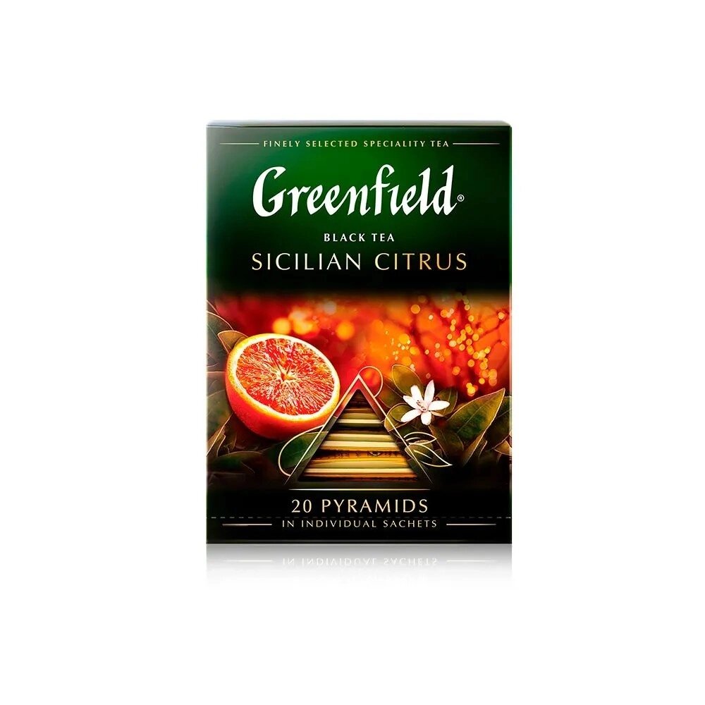 Чай черный Greenfield "Sicilian Citrus", в пирамидках, 20 шт от компании «Офистон маркет» - фото 1