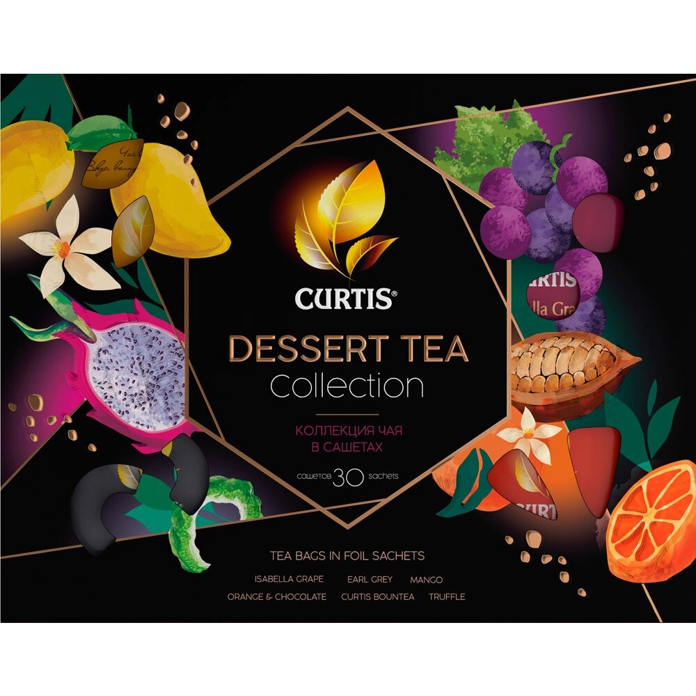 Чай Curtis "Dessert Tea Collection", 30 пакетиков x1.95 г, ассорти от компании «Офистон маркет» - фото 1