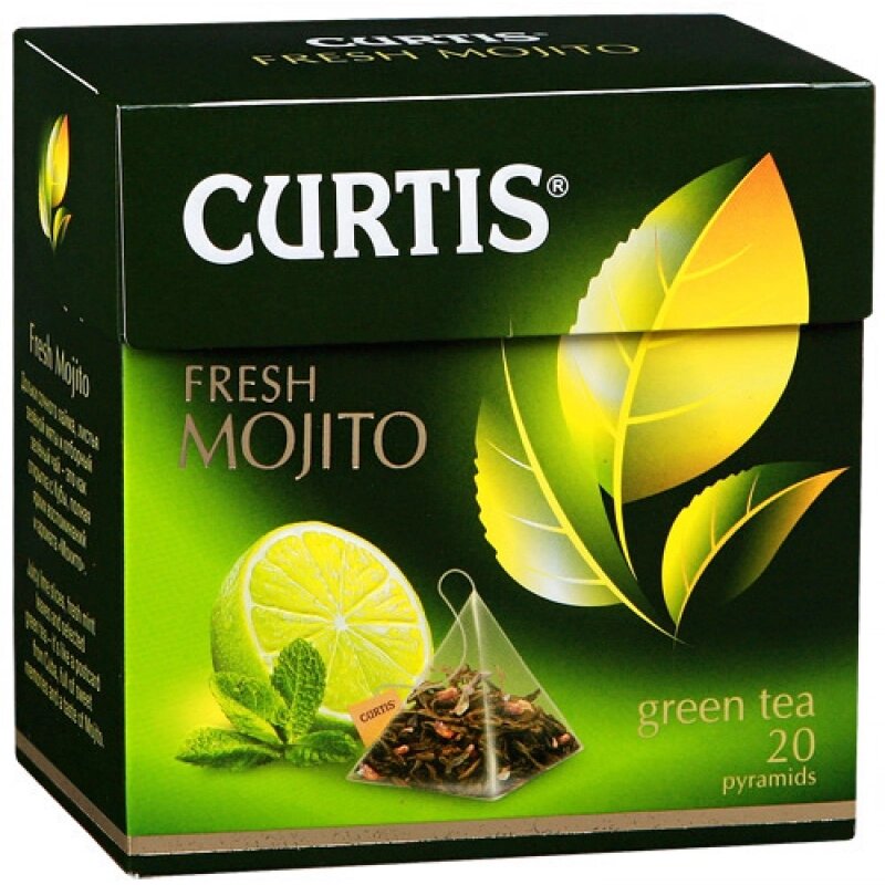 Чай "Curtis" Fresh Mojito, 20 пакетиковx1.7 г, зеленый от компании «Офистон маркет» - фото 1