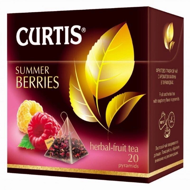 Чай "Curtis" Summer Berries, 20 пакетиков x1.7 г, фруктовый, травяной от компании «Офистон маркет» - фото 1