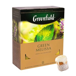 Чай "Greenfield" Green Melissa, 100 пакетиковx2 г, зеленый
