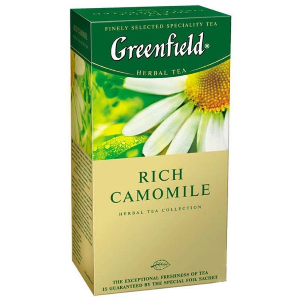 Чай "Greenfield" Rich Camomile, 25 пакетиков x1.5 г, фруктовый/травяной от компании «Офистон маркет» - фото 1