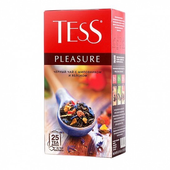 Чай "Tess" Pleasure, 25 пакетиковx1.5 г, черный от компании «Офистон маркет» - фото 1