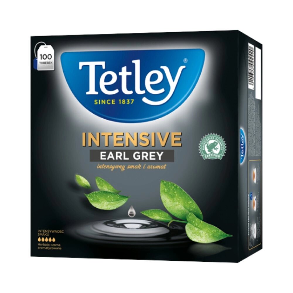 Чай "Tetley" Intensive Earl Grey, 100 пакетиков x2 г, черный от компании «Офистон маркет» - фото 1