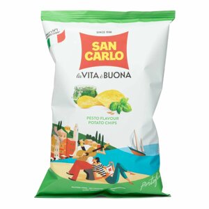 Чипсы картофельные "San Carlo" со вкусом соуса песто, 50 г