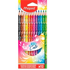 Цветные карандаши Maped "Mini Cute", 12 цветов,30%