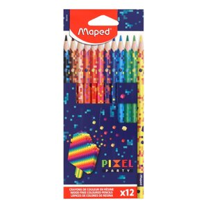 Цветные карандаши Maped "Pixel Parity", 12 цветов