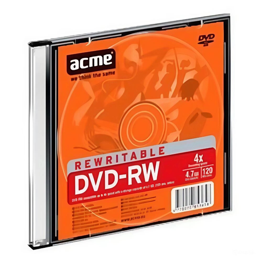 Диск, DVD+RW, 4.7 гб, тонкий футляр (slim case), 1 шт, -50% от компании «Офистон маркет» - фото 1