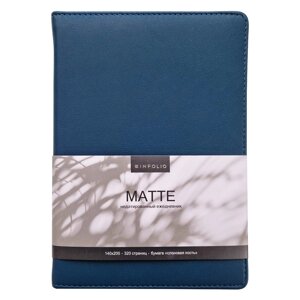 Ежедневник недатированный InFolio "Matte", A5, 320 страниц, линованный, синий