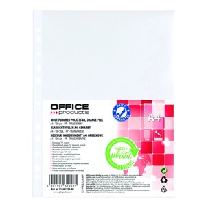 Файл (папка-карман) Office products", A4, 100 шт, 30 мкм, прозрачный