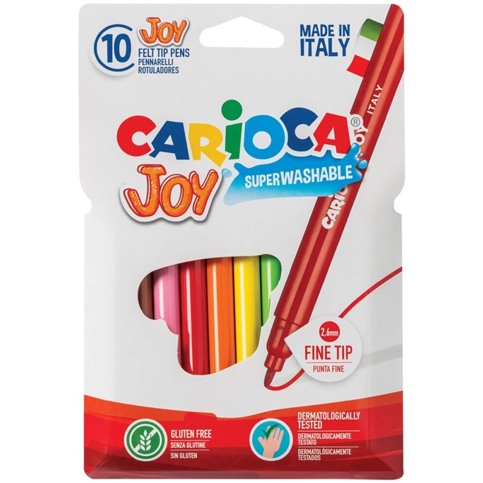 Фломастеры "Carioca Joy", 10 шт от компании «Офистон маркет» - фото 1