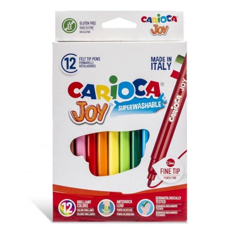 Фломастеры "Carioca Joy", 12 шт от компании «Офистон маркет» - фото 1