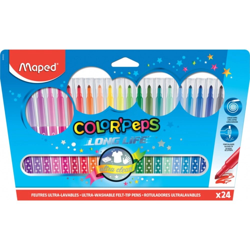 Фломастеры Maped "Color Peps", 24 шт от компании «Офистон маркет» - фото 1