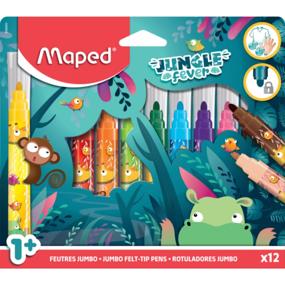 Фломастеры Maped "Jungle fever",12 шт от компании «Офистон маркет» - фото 1