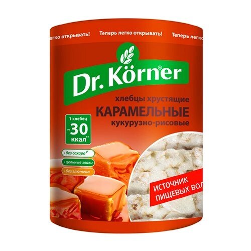 Хлебцы "Dr. Korner" со вкусом карамели, 90 г от компании «Офистон маркет» - фото 1