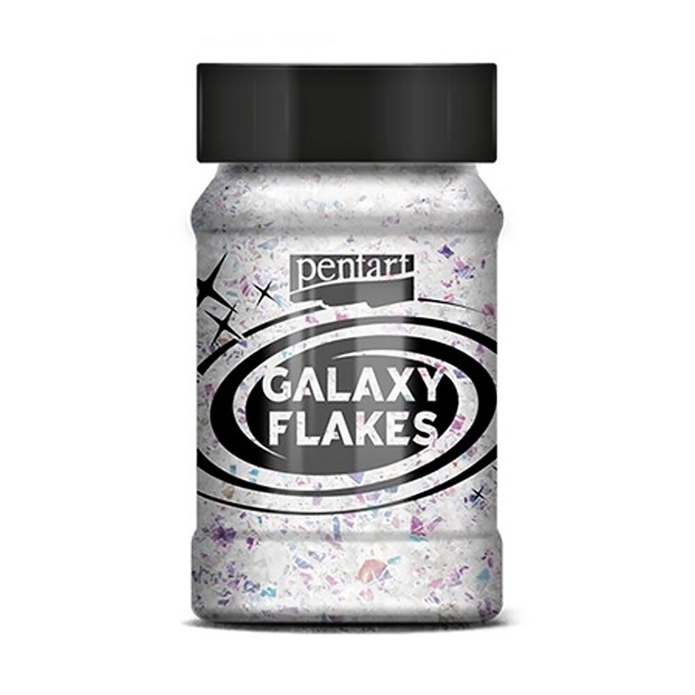 Хлопья декоративные "Pentart Galaxy Flakes", 15 г, белый Юпитер от компании «Офистон маркет» - фото 1