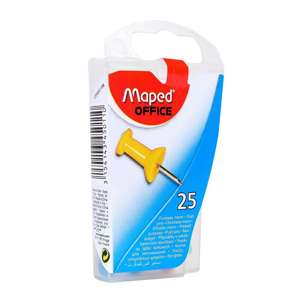 Иглы-кнопки Maped "Пешки", 25 шт, ассорти от компании «Офистон маркет» - фото 1