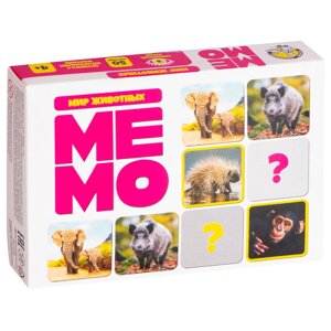 Игра настольная "МЕМО. Мир животных"