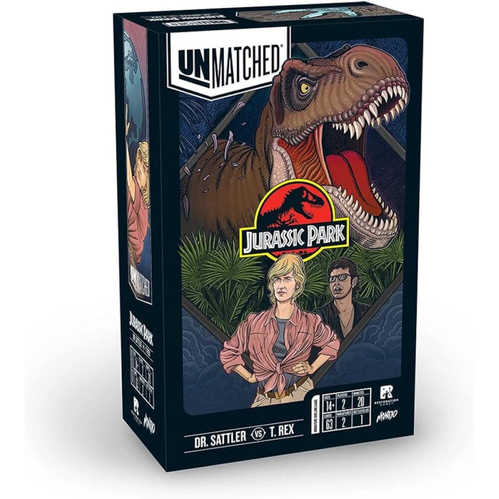 Игра настольная "Unmatched. Jurassic Park. Dr. Sattler vs T. Rex + русские правила" от компании «Офистон маркет» - фото 1