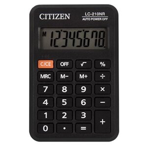 Калькулятор карманный Citizen "LC-210NR", 8-разрядный, черный