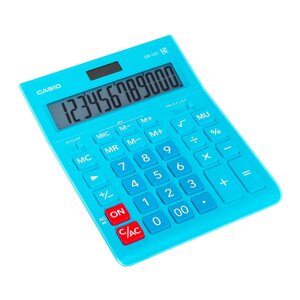 Калькулятор настольный Casio "GR-12", 12-разрядный, голубой