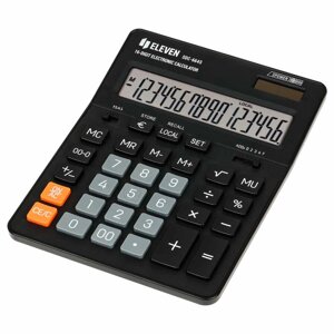 Калькулятор настольный Eleven "SDC-664S", 16-разрядный, черный