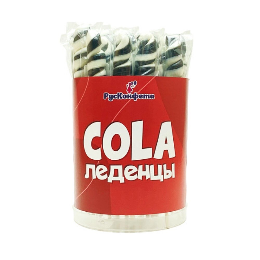 Карамель леденцовая "Cola", на палочке, со вкусом колы, 25 шт x 20 гр от компании «Офистон маркет» - фото 1