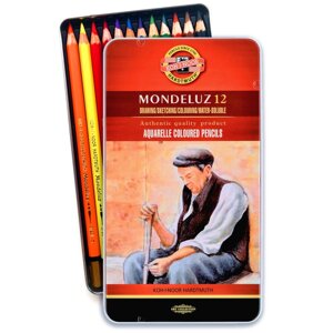 Карандаши акварельные "Mondeluz", 12 цветов