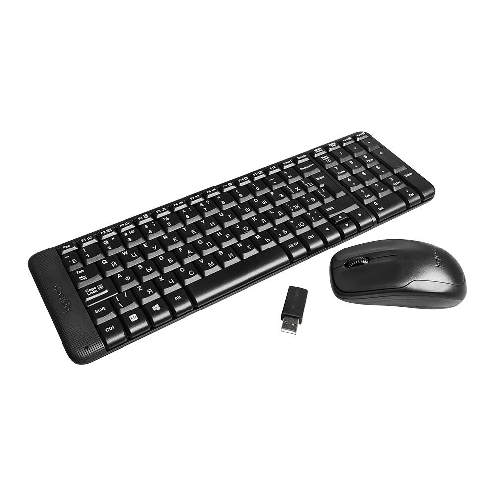 Клавиатура + мышь Logitech "MK220", беспроводная, черный от компании «Офистон маркет» - фото 1