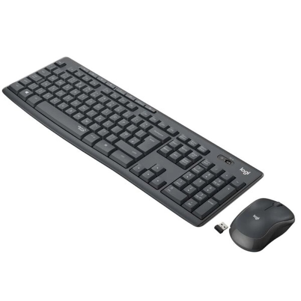 Клавиатура + мышь Logitech "MK295 Silent", беспроводная, черная от компании «Офистон маркет» - фото 1