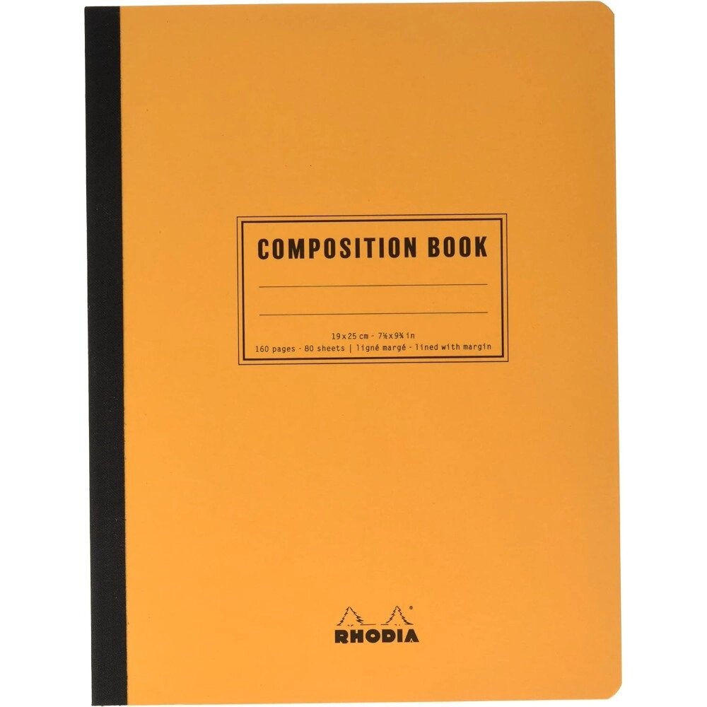 Книга для записей "Rhodia Classic", B5, 190x250 мм, 80 листов, в линейку, оранжевый от компании «Офистон маркет» - фото 1