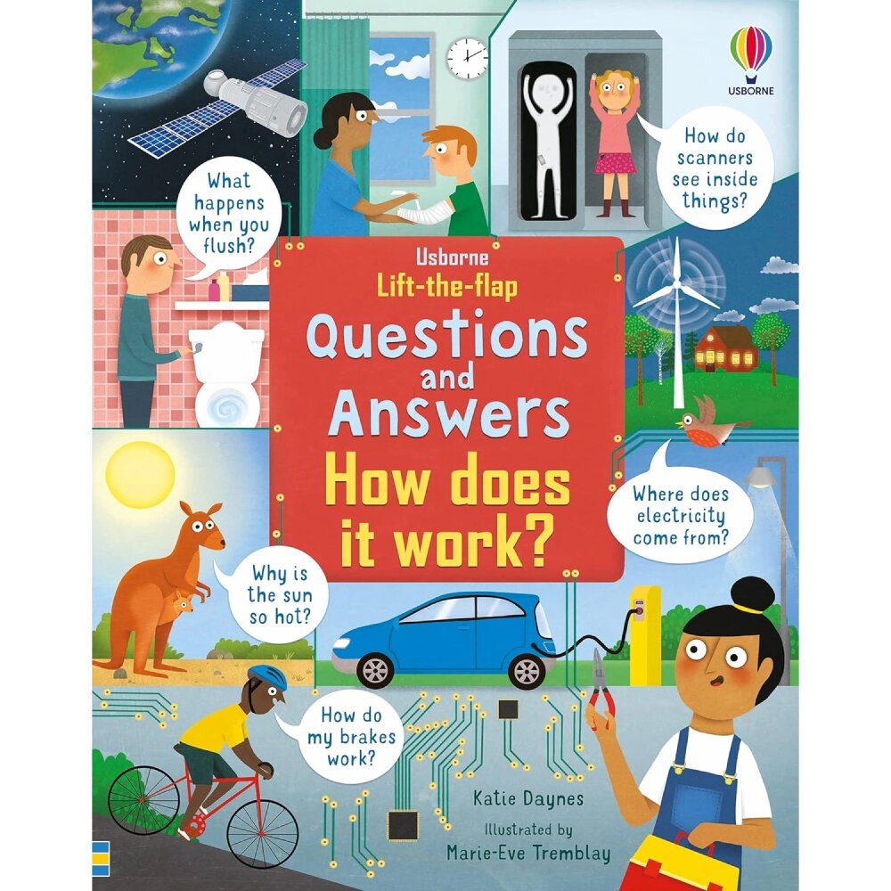 Книга на английском языке "Lift-the-Flap Questions & Answers How Does it Work?", Katie Daynes от компании «Офистон маркет» - фото 1