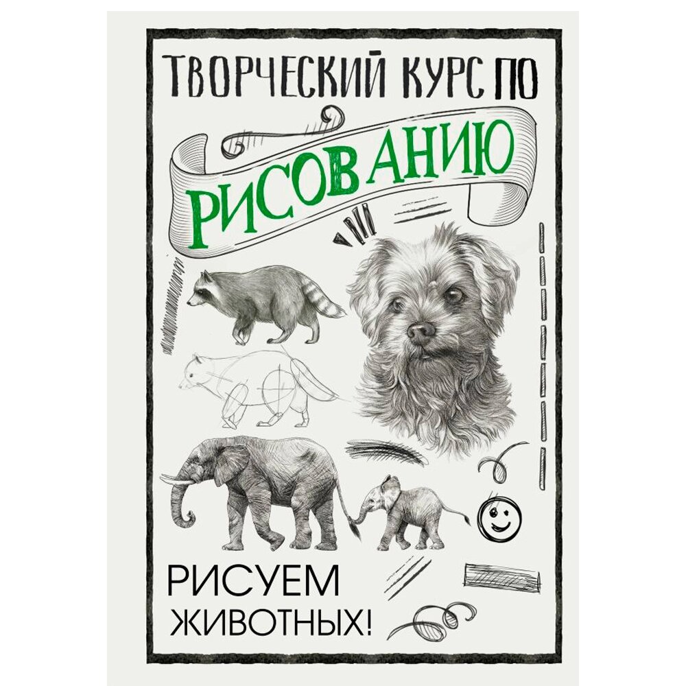 Книга "Творческий курс по рисованию. Рисуем животных!", Мистер Грей от компании «Офистон маркет» - фото 1