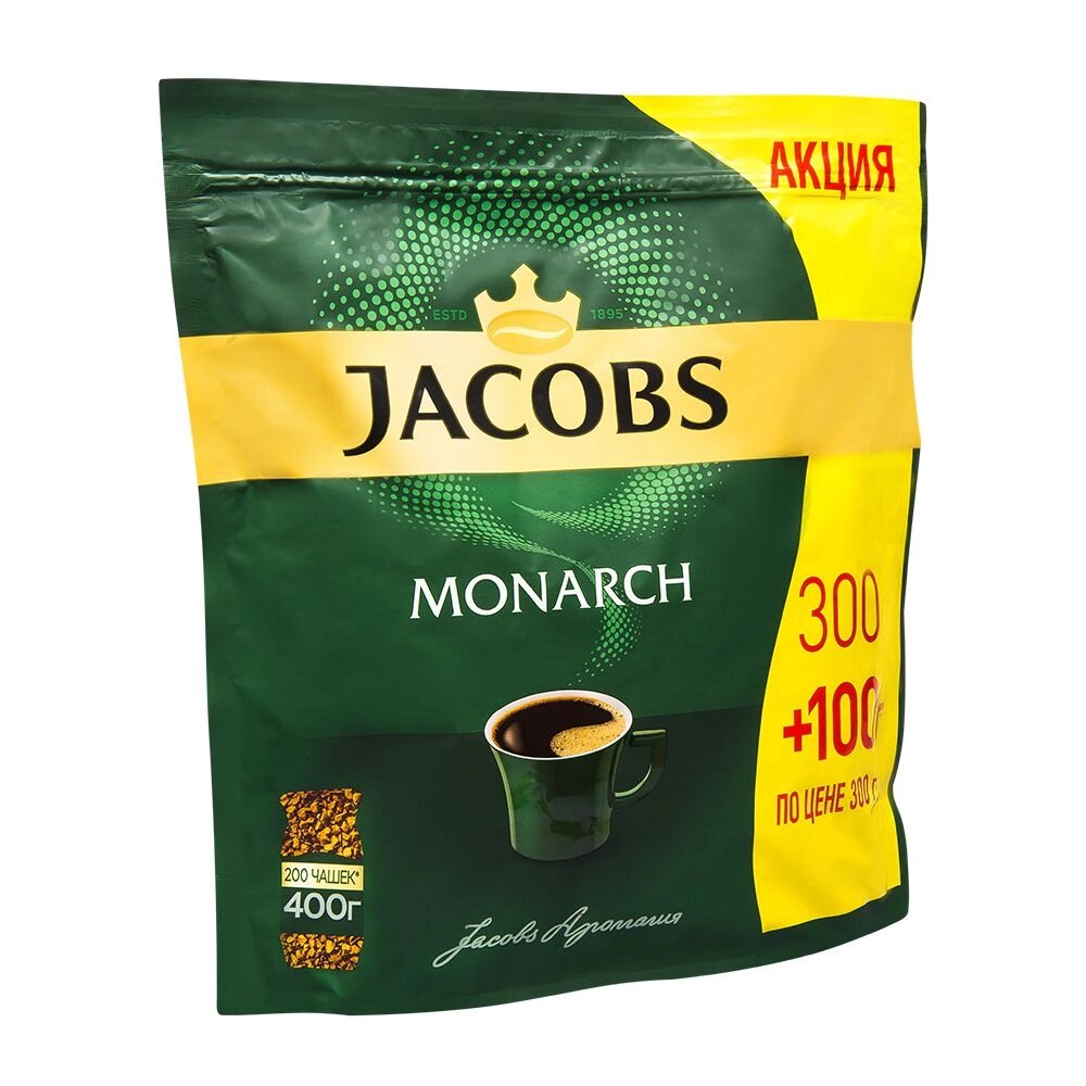 Кофе "Jacobs Monarch", растворимый, 400 г от компании «Офистон маркет» - фото 1