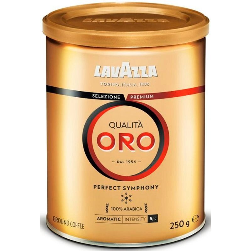 Кофе "Lavazza" Qualita Oro INT, молотый, 250 г, жестяная банка от компании «Офистон маркет» - фото 1