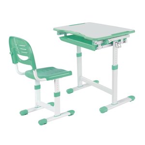 Комплект растущей мебели "FUNDESK Piccolino Green"парта + стул, зеленый