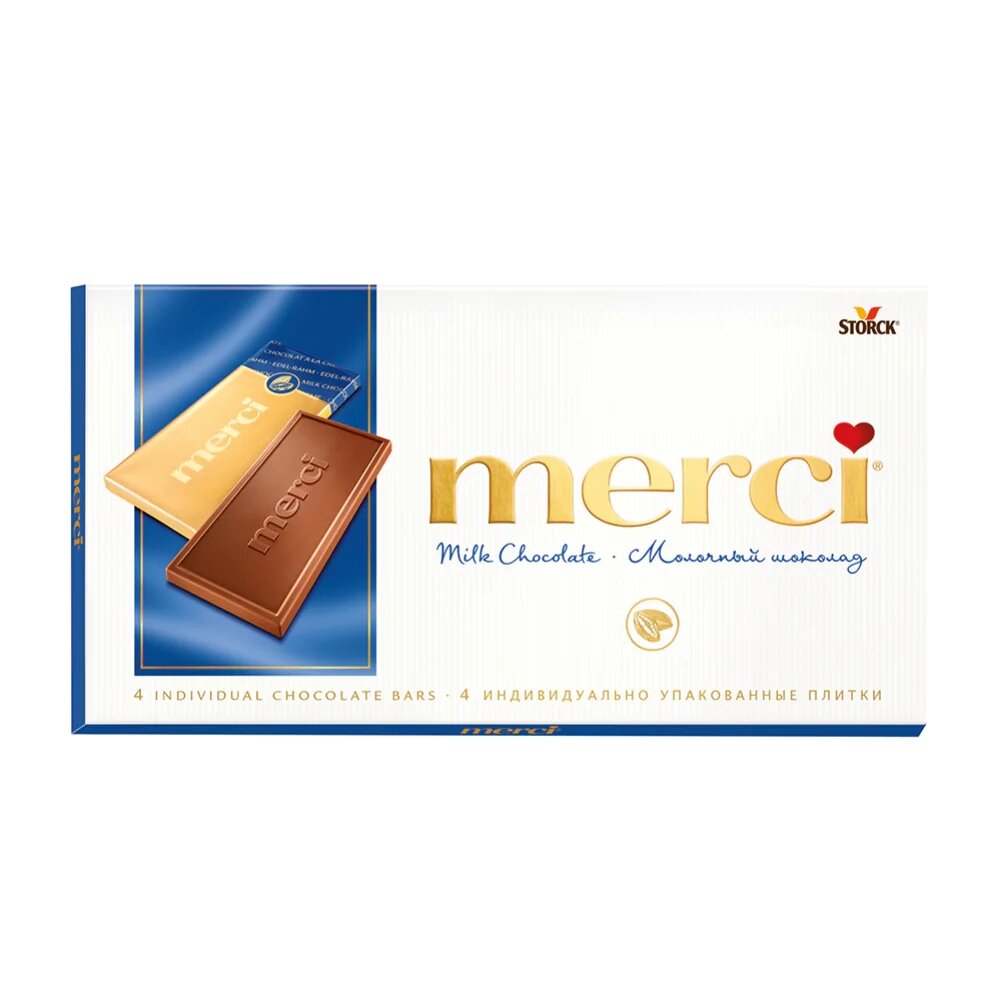 Конфеты "Merci", 100 гр, молочный шоколад от компании «Офистон маркет» - фото 1