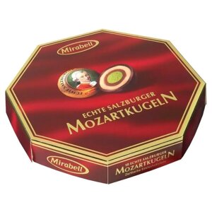 Конфеты "Mirabell Mozartkugeln", 100 гр, темный шоколад с начинкой из светлого и темного пралине и марципана