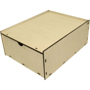 Коробка подарочная "КВ2", 22.5x19.5x10 см, светло-коричневый