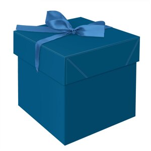 Коробка подарочная "Sea depth", 15x15x15 см, синий