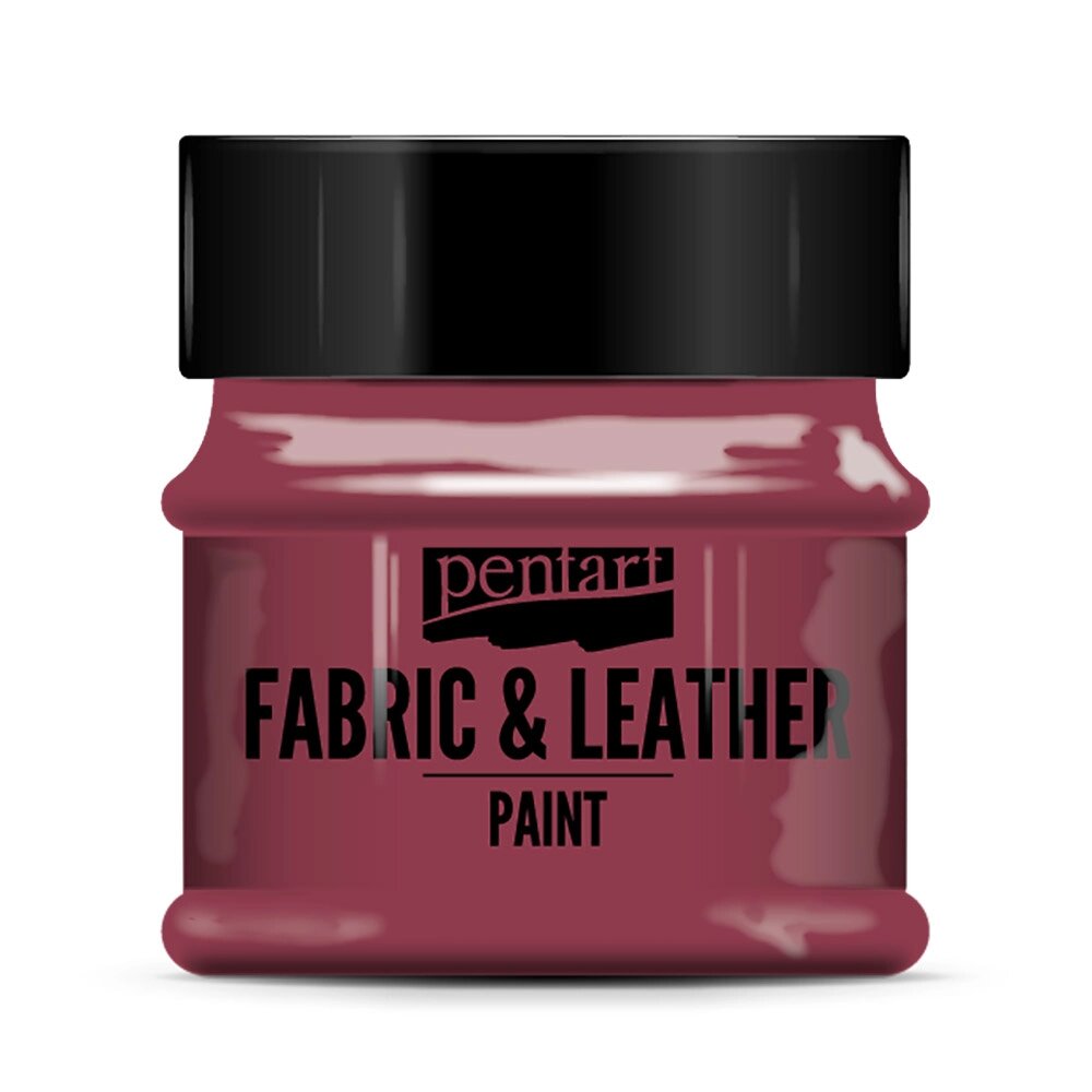 Краска для текстиля "Pentart Fabric & Leather paint", 50 мл, бордовый от компании «Офистон маркет» - фото 1