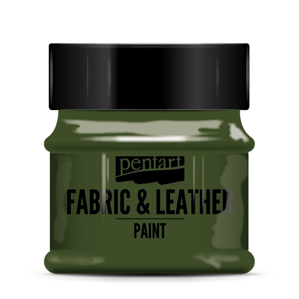 Краска для текстиля "Pentart Fabric & Leather paint", 50 мл, зеленая сосна от компании «Офистон маркет» - фото 1