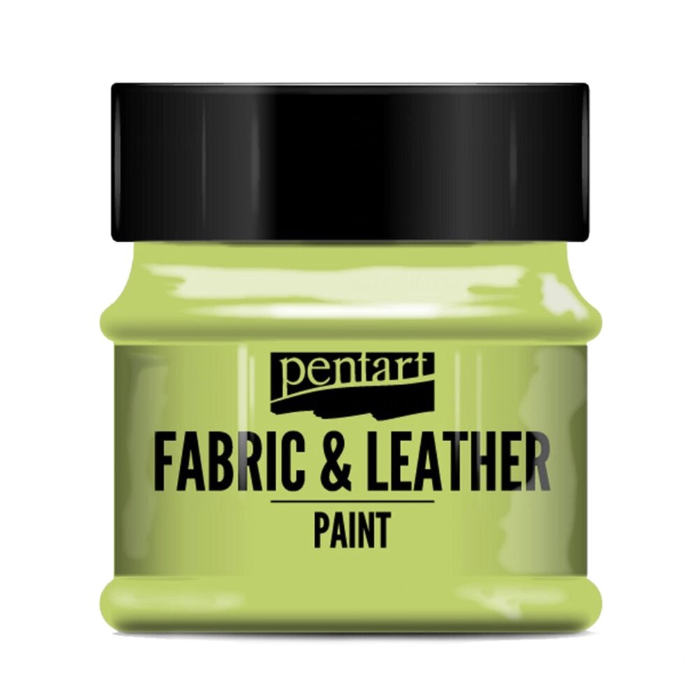 Краска для текстиля "Pentart Fabric & Leather paint", 50 мл, зеленый лайм от компании «Офистон маркет» - фото 1