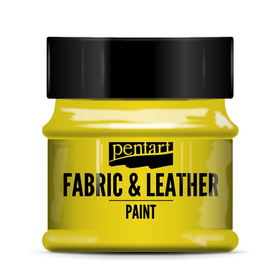 Краска для текстиля "Pentart Fabric & Leather paint", 50 мл, желтый от компании «Офистон маркет» - фото 1