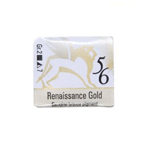 Краски акварельные "Renesans", 56 золото, кювета